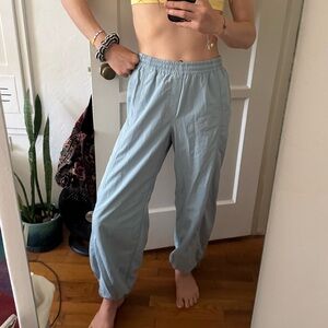 Uniqlo Baby Blue Parachute Pants